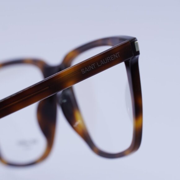Saint Laurent SL717 SLIM 003 Eyeglasses Havana 54mm Square Frame - Picture 5 of 11